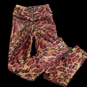 Celestial Bodiez metallic leopard print booty scrunch legging